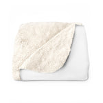 Ankh White Sherpa Blanket