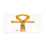 Ankh White Beach Towel