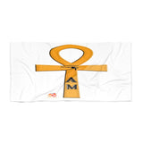 Ankh White Beach Towel