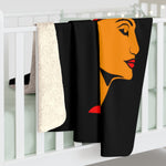 Queen Nefertiti Sherpa Blanket