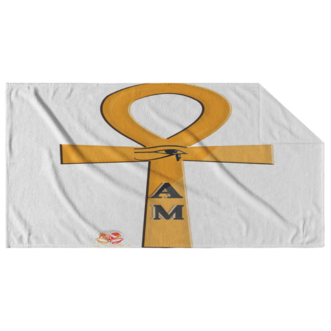 Ankh White Beach Towel