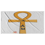 Ankh White Beach Towel