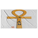 Ankh White Beach Towel