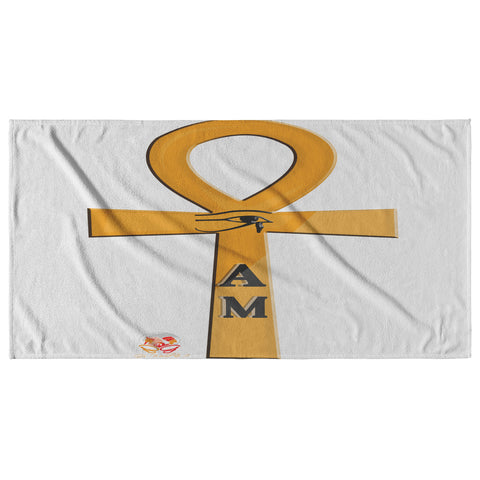 Ankh White Beach Towel