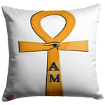Ankh White Pillow